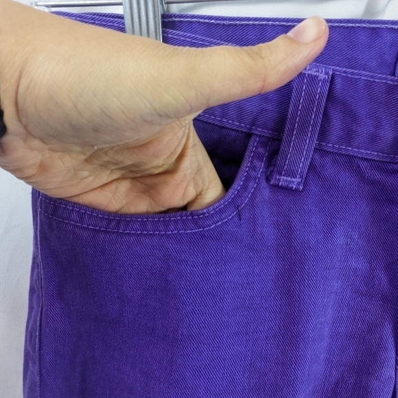 J Brand Cut Off Short Bright Purple Sz 26 - Picture 2 of 10